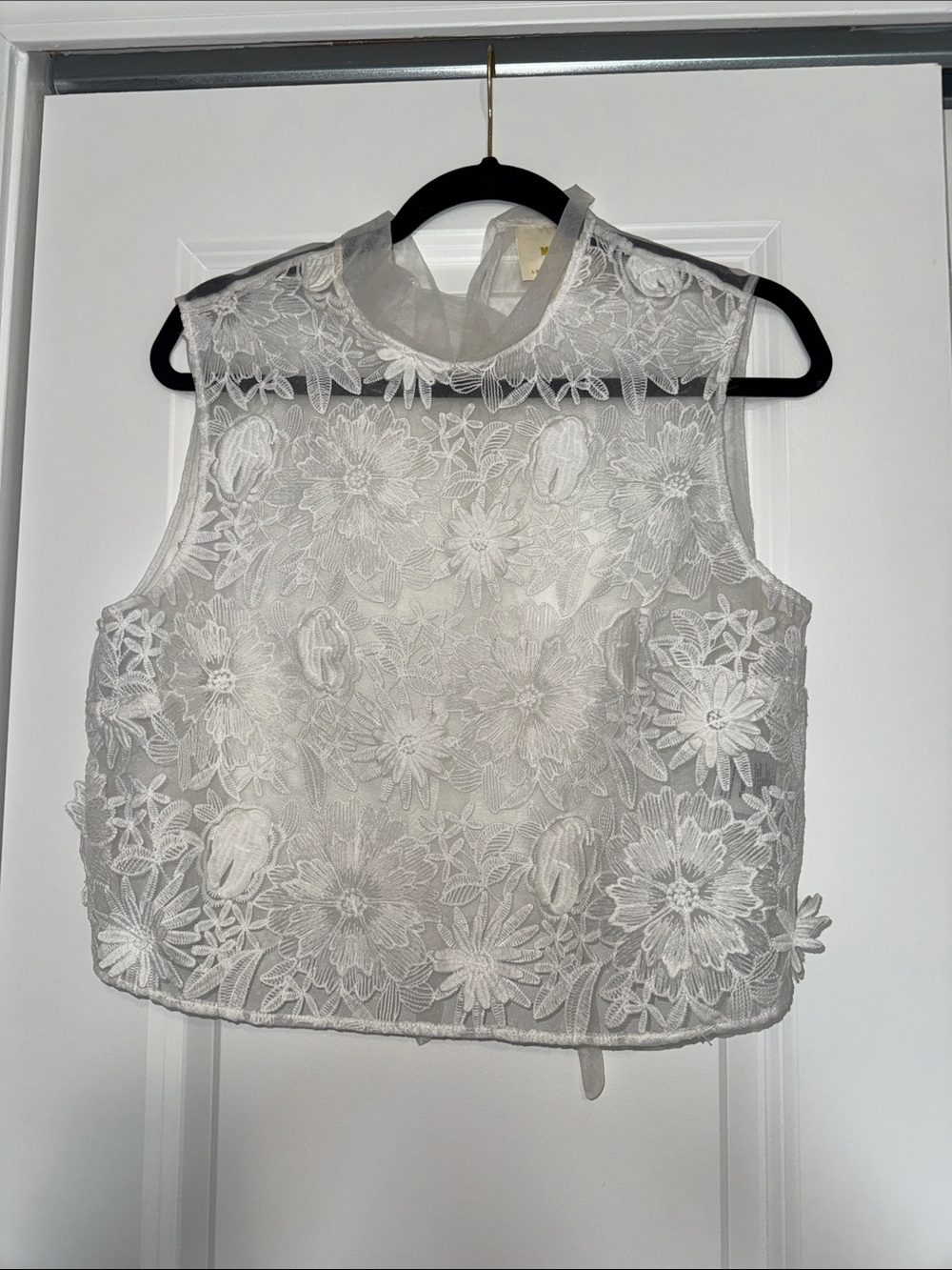 White Floral Lace Tank - Maeve by Anthropologie